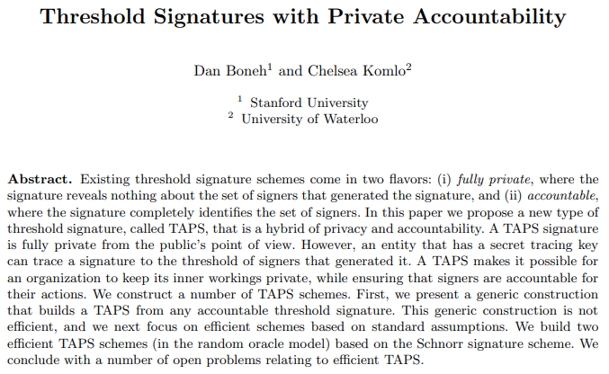 Threshold Signatures with Private Accountability